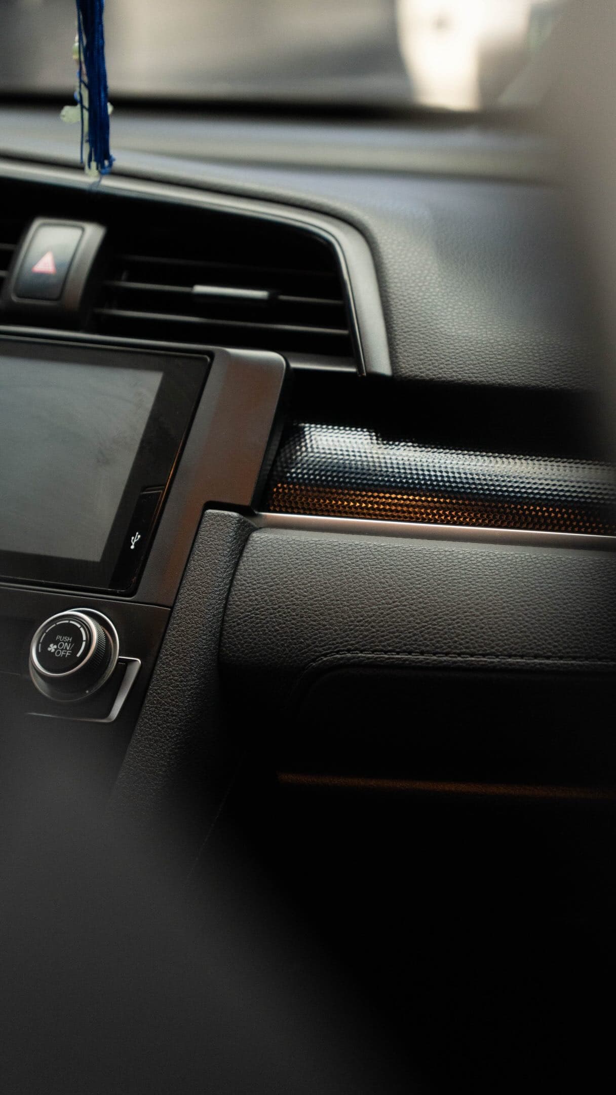 Cleaned and dressed dashboard and centre console after interior detailing